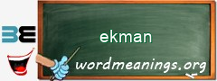 WordMeaning blackboard for ekman